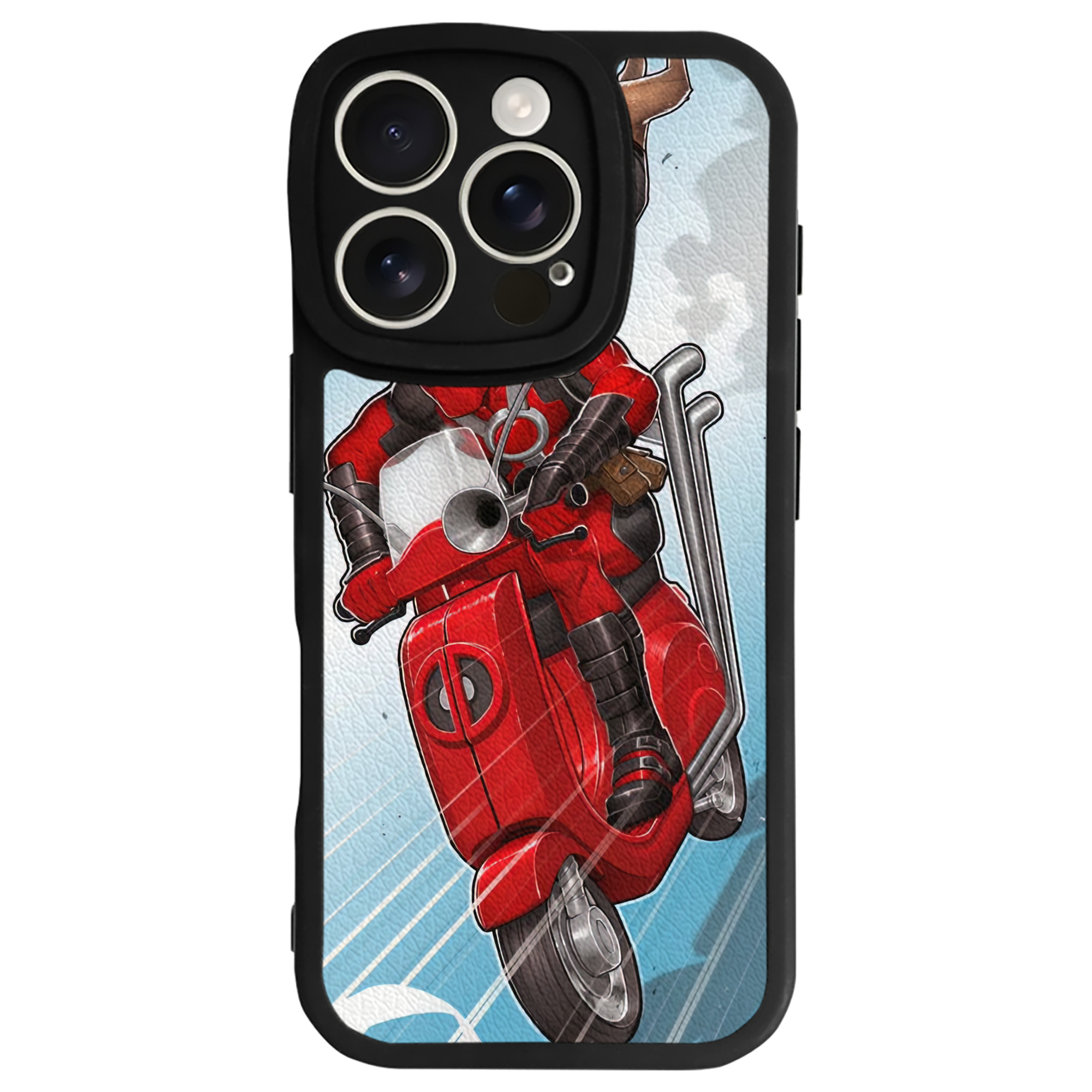 （画像用） Deadpool デッドプール 【iPhone 16シリーズ対応】シリコンスマホケース（レザー調） 材質：シリコン